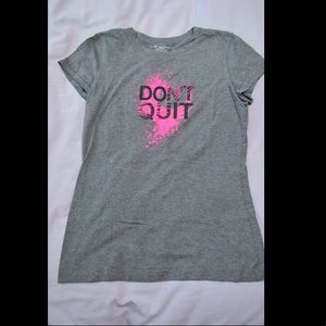 Gray Workout Tee With Graphic